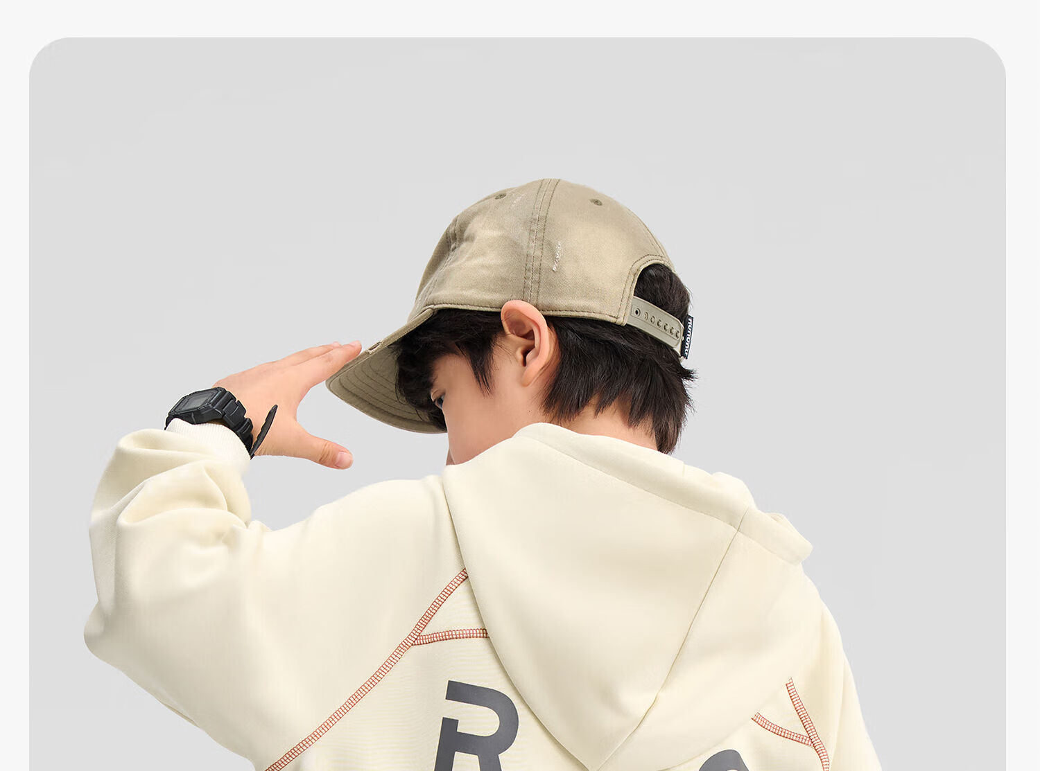 Zuo Xi Kids Children's Sweatshirt 2026 Spring New Boys Jacket Boys Sportswear Top Trendy Light Gray 150 18